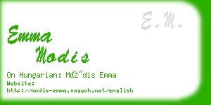 emma modis business card